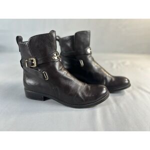 Michael Michael Kors Arley Brown Leather Ankle Boots Women's Size 7.0 M